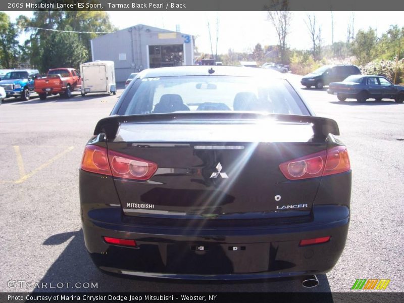 Tarmac Black Pearl / Black 2009 Mitsubishi Lancer ES Sport