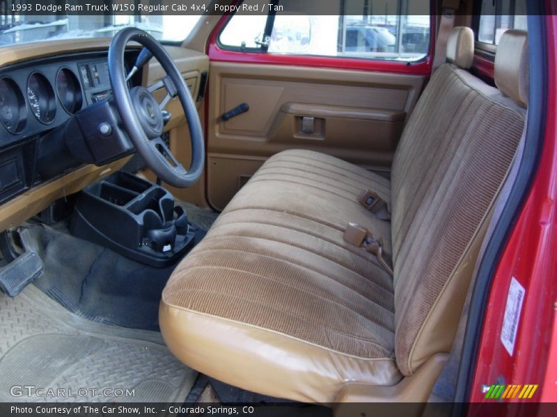 Poppy Red / Tan 1993 Dodge Ram Truck W150 Regular Cab 4x4