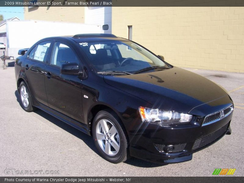 Tarmac Black Pearl / Black 2009 Mitsubishi Lancer ES Sport