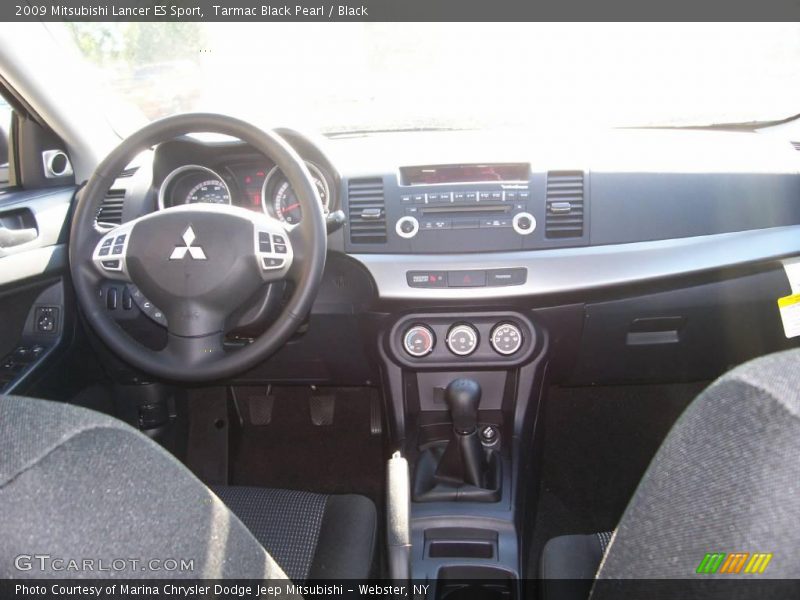 Tarmac Black Pearl / Black 2009 Mitsubishi Lancer ES Sport