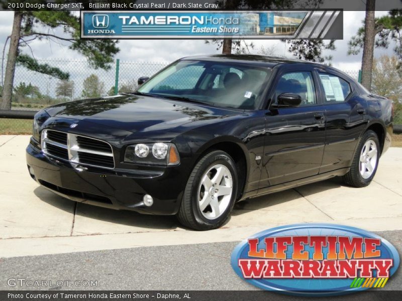 Brilliant Black Crystal Pearl / Dark Slate Gray 2010 Dodge Charger SXT