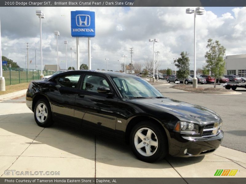 Brilliant Black Crystal Pearl / Dark Slate Gray 2010 Dodge Charger SXT