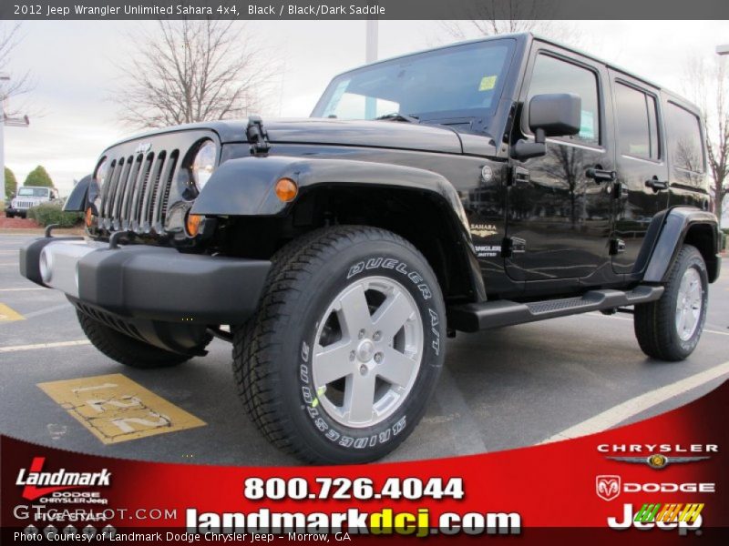 Black / Black/Dark Saddle 2012 Jeep Wrangler Unlimited Sahara 4x4