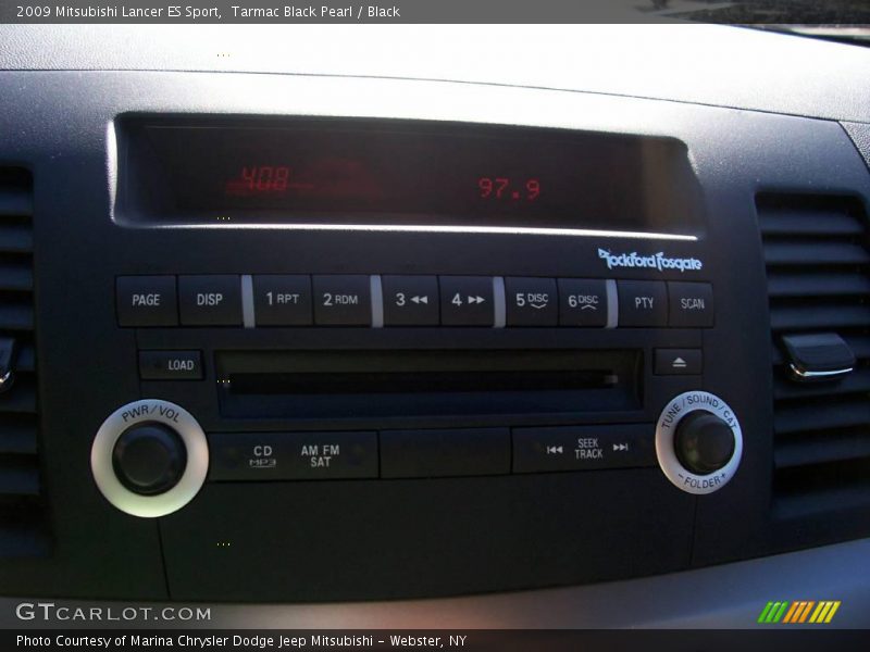 Tarmac Black Pearl / Black 2009 Mitsubishi Lancer ES Sport