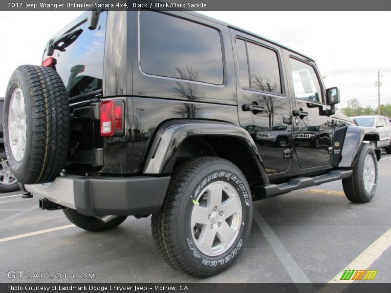 Black / Black/Dark Saddle 2012 Jeep Wrangler Unlimited Sahara 4x4