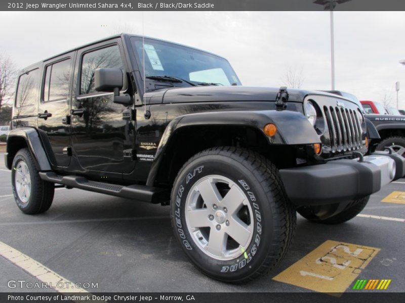 Black / Black/Dark Saddle 2012 Jeep Wrangler Unlimited Sahara 4x4