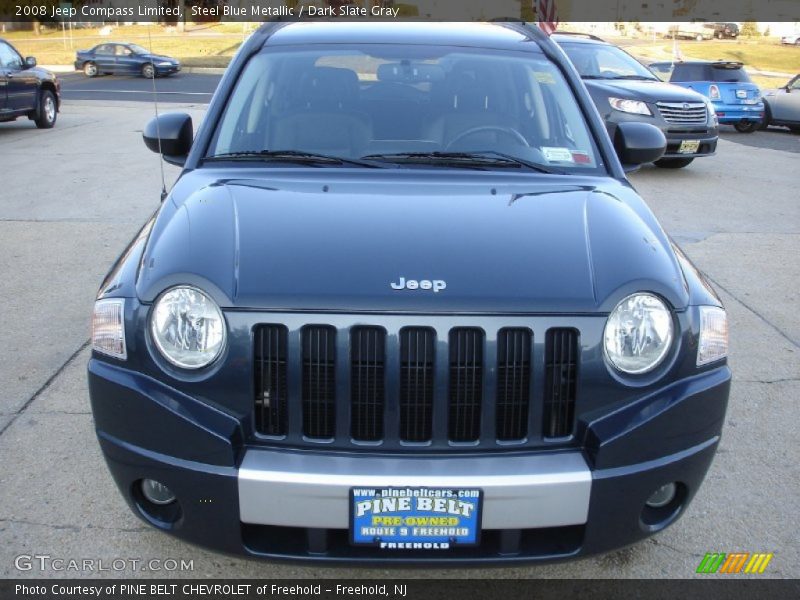 Steel Blue Metallic / Dark Slate Gray 2008 Jeep Compass Limited