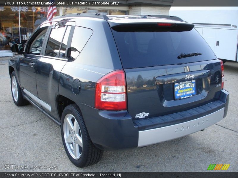 Steel Blue Metallic / Dark Slate Gray 2008 Jeep Compass Limited