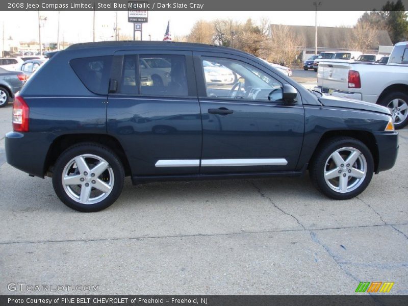 Steel Blue Metallic / Dark Slate Gray 2008 Jeep Compass Limited
