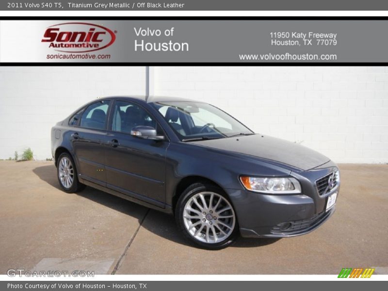 Titanium Grey Metallic / Off Black Leather 2011 Volvo S40 T5