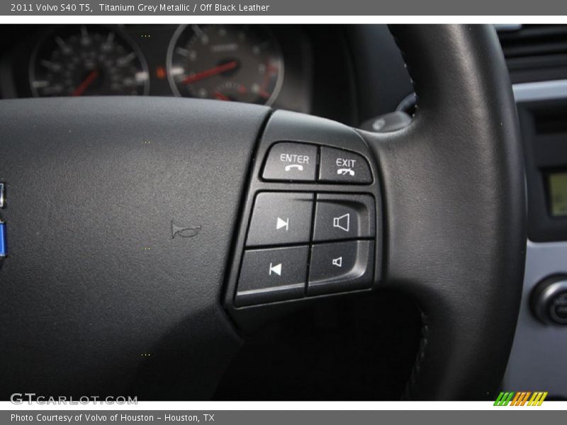 Titanium Grey Metallic / Off Black Leather 2011 Volvo S40 T5