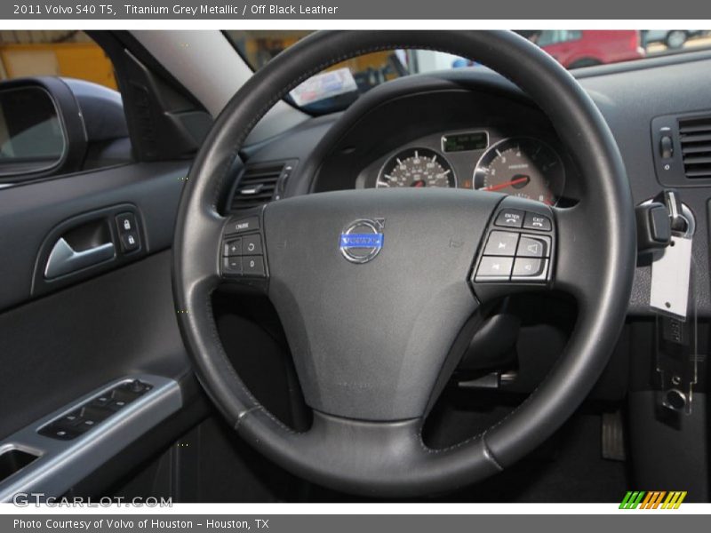 Titanium Grey Metallic / Off Black Leather 2011 Volvo S40 T5