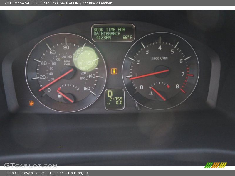 Titanium Grey Metallic / Off Black Leather 2011 Volvo S40 T5