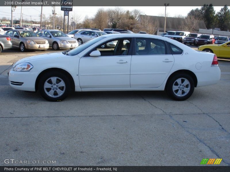 White / Gray 2008 Chevrolet Impala LT