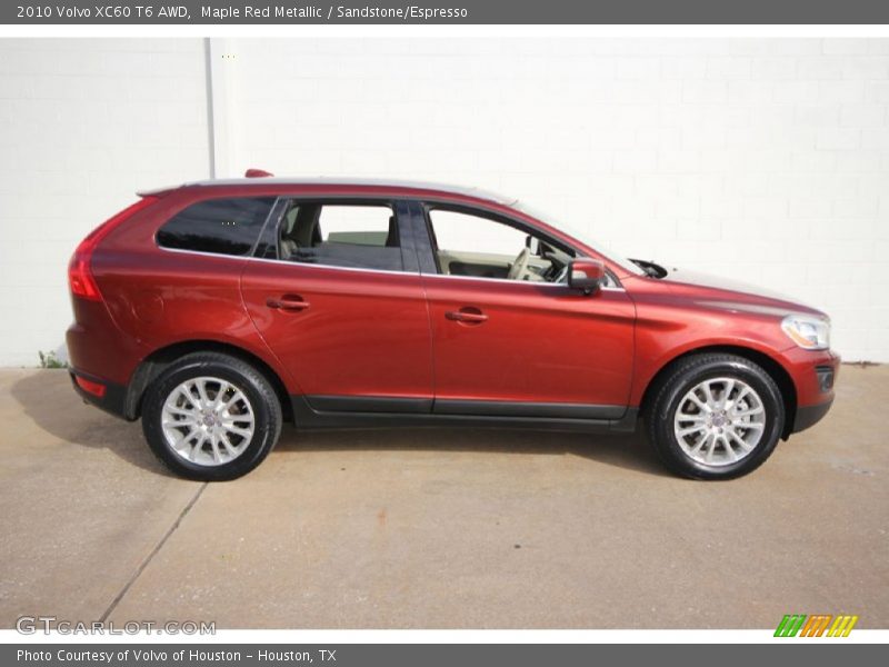Maple Red Metallic / Sandstone/Espresso 2010 Volvo XC60 T6 AWD