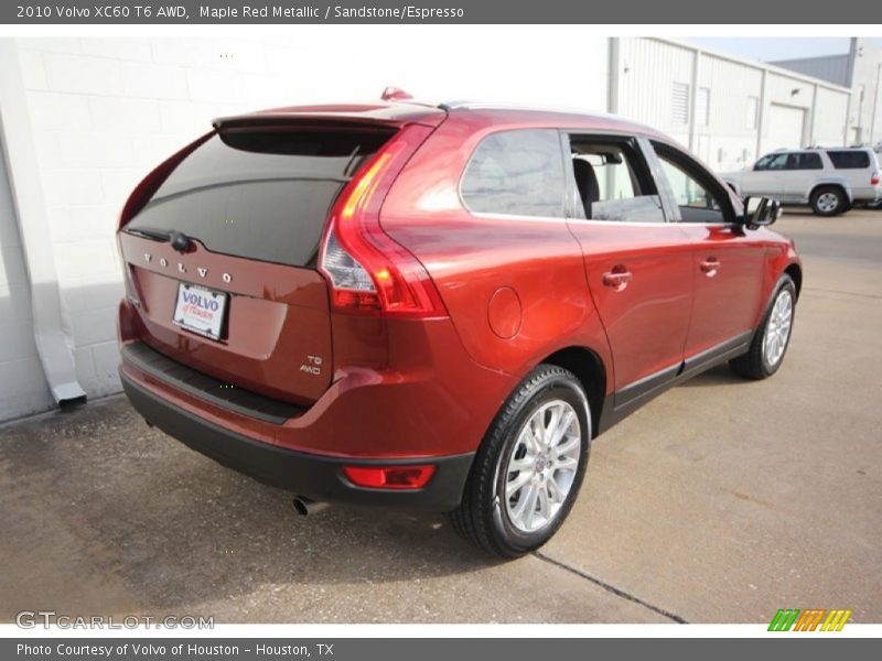 Maple Red Metallic / Sandstone/Espresso 2010 Volvo XC60 T6 AWD