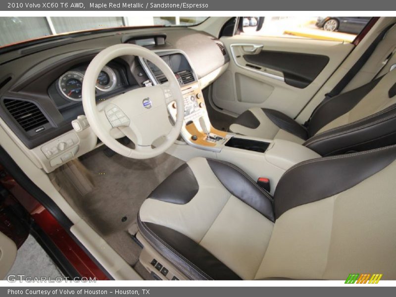 Maple Red Metallic / Sandstone/Espresso 2010 Volvo XC60 T6 AWD