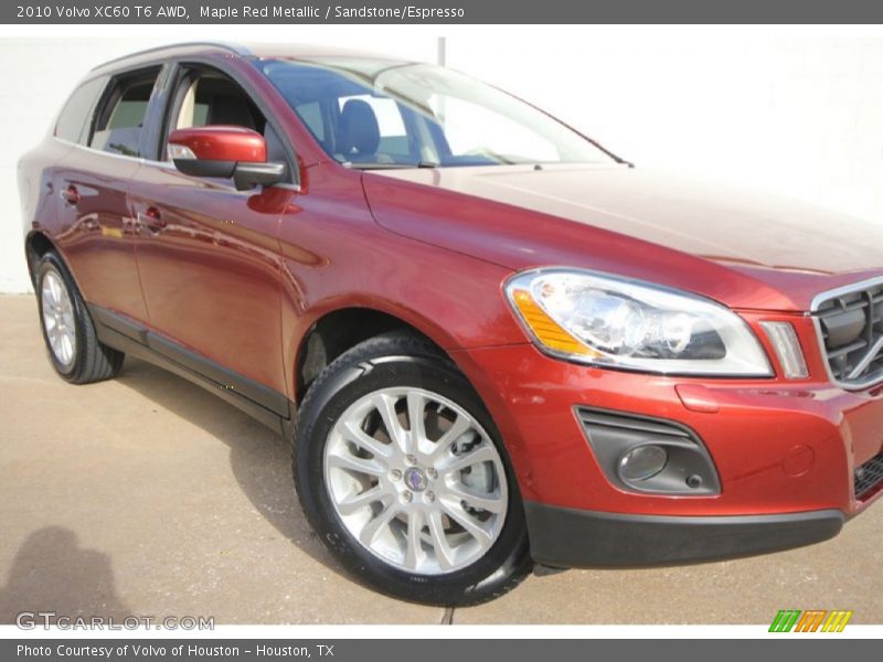 Maple Red Metallic / Sandstone/Espresso 2010 Volvo XC60 T6 AWD