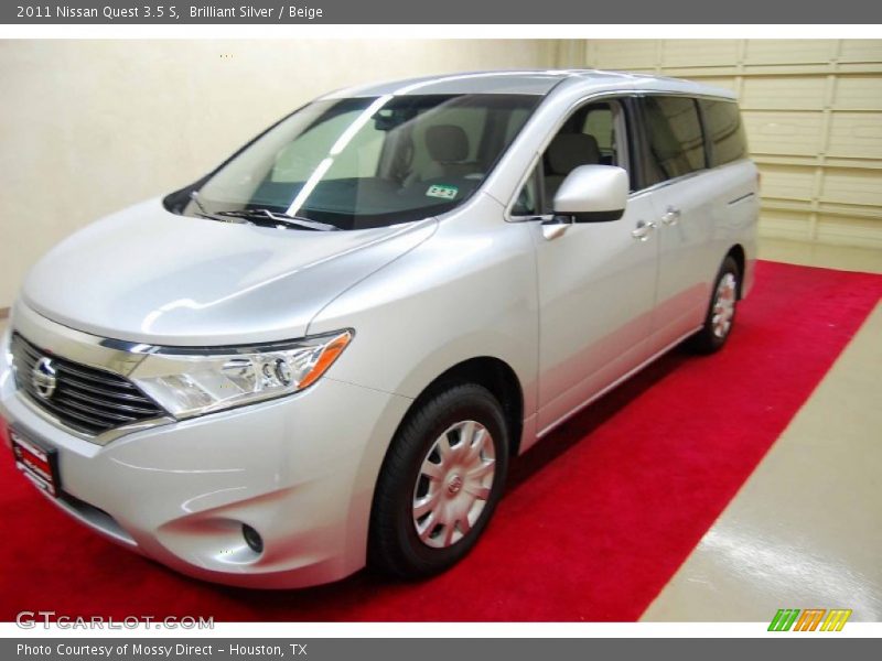 Brilliant Silver / Beige 2011 Nissan Quest 3.5 S