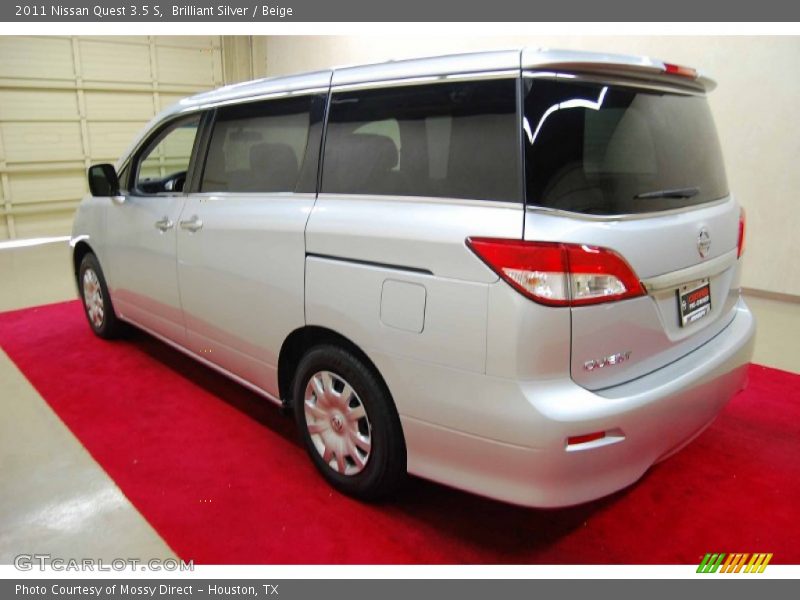 Brilliant Silver / Beige 2011 Nissan Quest 3.5 S