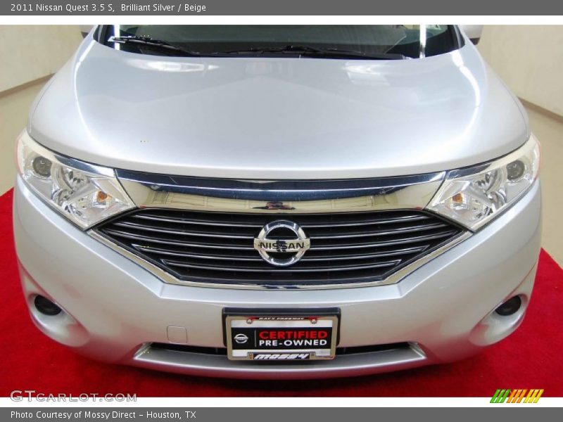 Brilliant Silver / Beige 2011 Nissan Quest 3.5 S