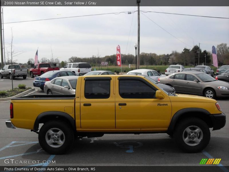 Solar Yellow / Gray 2000 Nissan Frontier SE Crew Cab