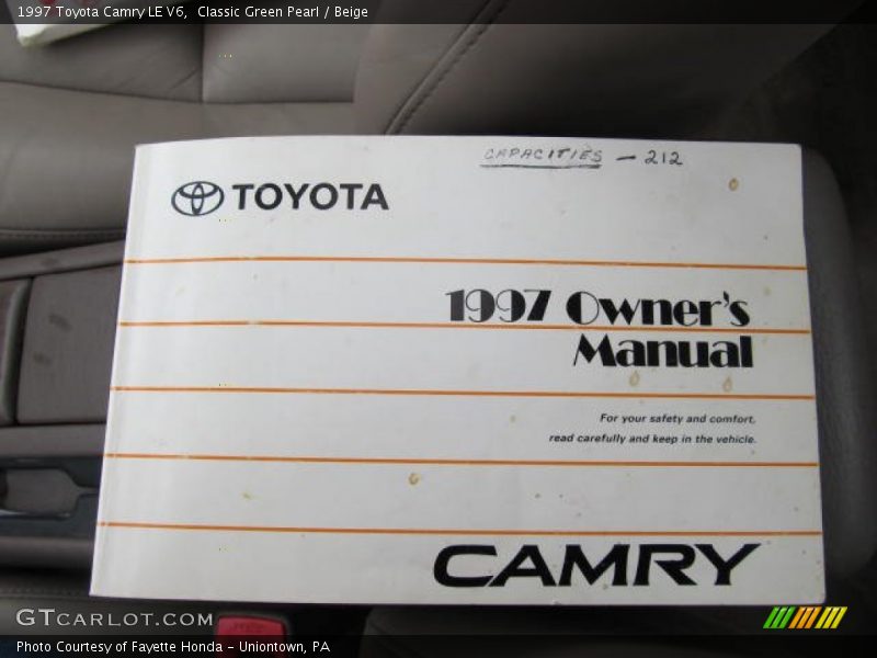 Classic Green Pearl / Beige 1997 Toyota Camry LE V6