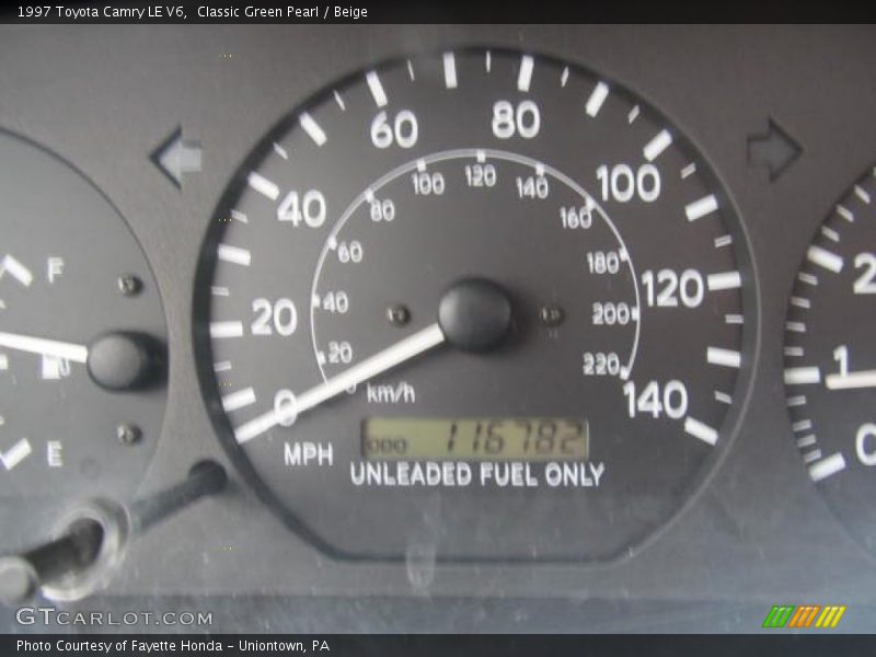 Classic Green Pearl / Beige 1997 Toyota Camry LE V6