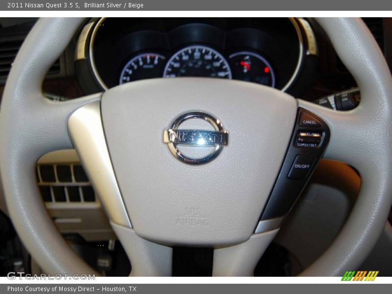 Brilliant Silver / Beige 2011 Nissan Quest 3.5 S