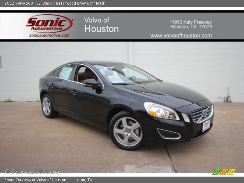 Black / Beechwood Brown/Off Black 2012 Volvo S60 T5