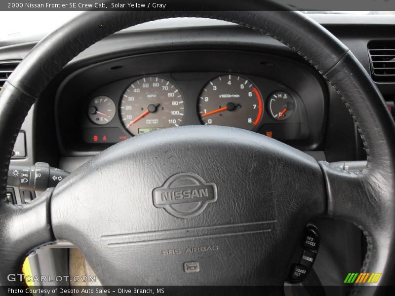 Solar Yellow / Gray 2000 Nissan Frontier SE Crew Cab
