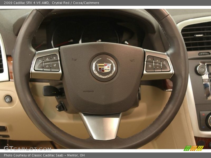 Crystal Red / Cocoa/Cashmere 2009 Cadillac SRX 4 V6 AWD