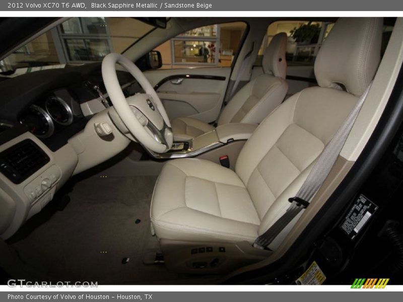 Black Sapphire Metallic / Sandstone Beige 2012 Volvo XC70 T6 AWD