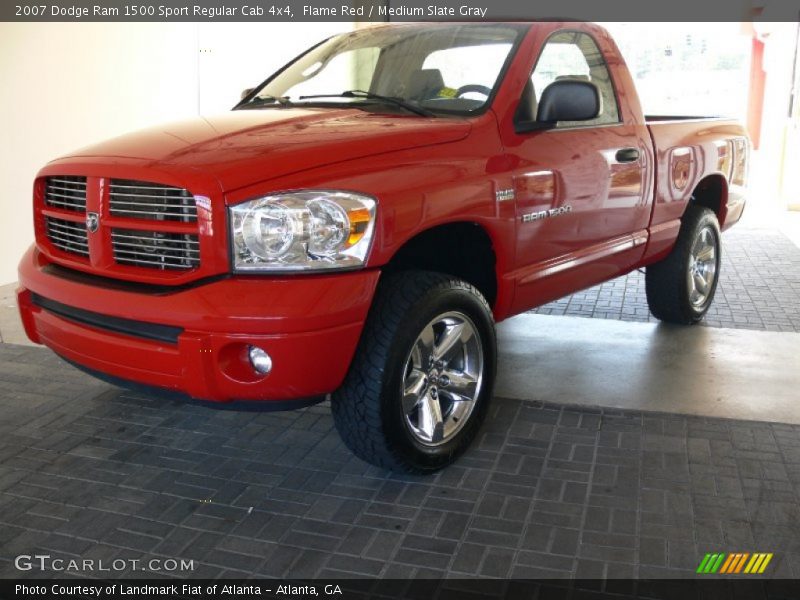 Flame Red / Medium Slate Gray 2007 Dodge Ram 1500 Sport Regular Cab 4x4