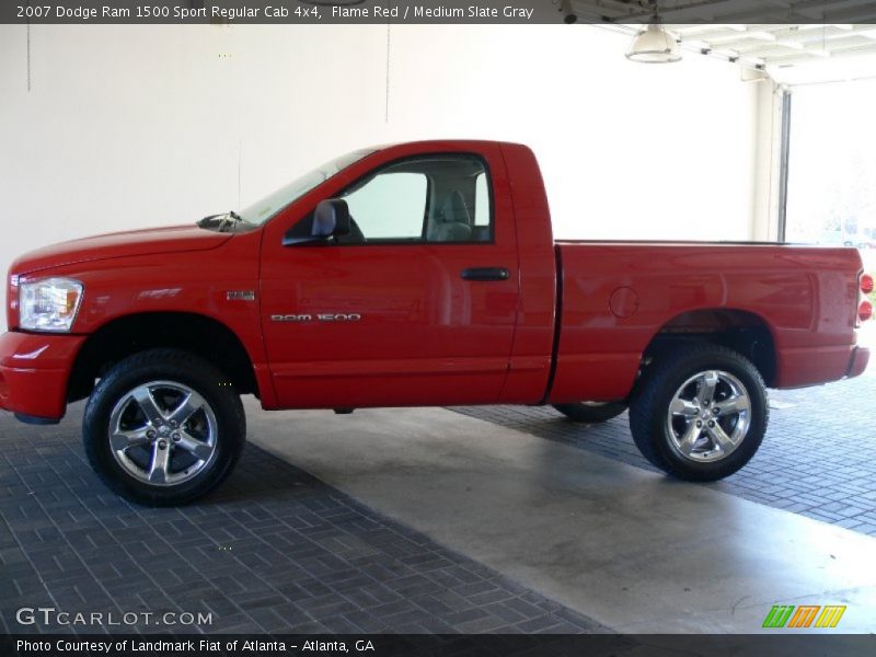 Flame Red / Medium Slate Gray 2007 Dodge Ram 1500 Sport Regular Cab 4x4