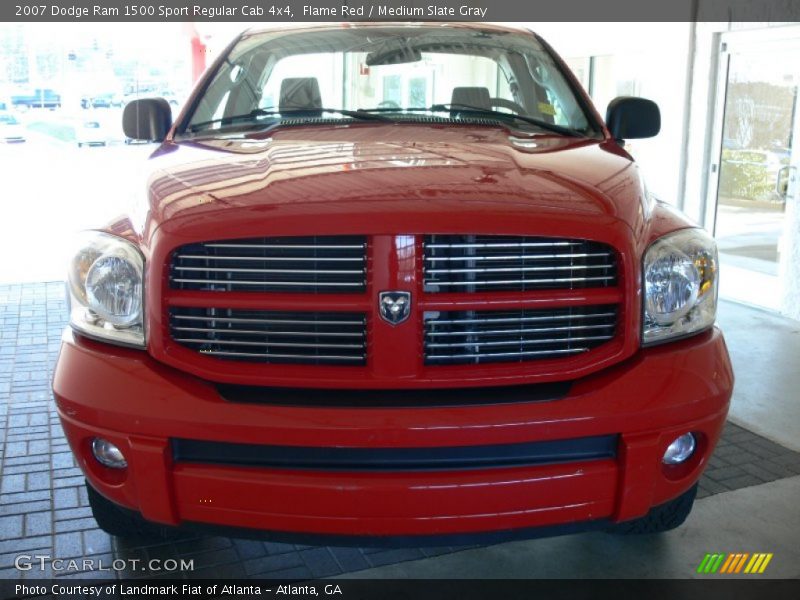 Flame Red / Medium Slate Gray 2007 Dodge Ram 1500 Sport Regular Cab 4x4