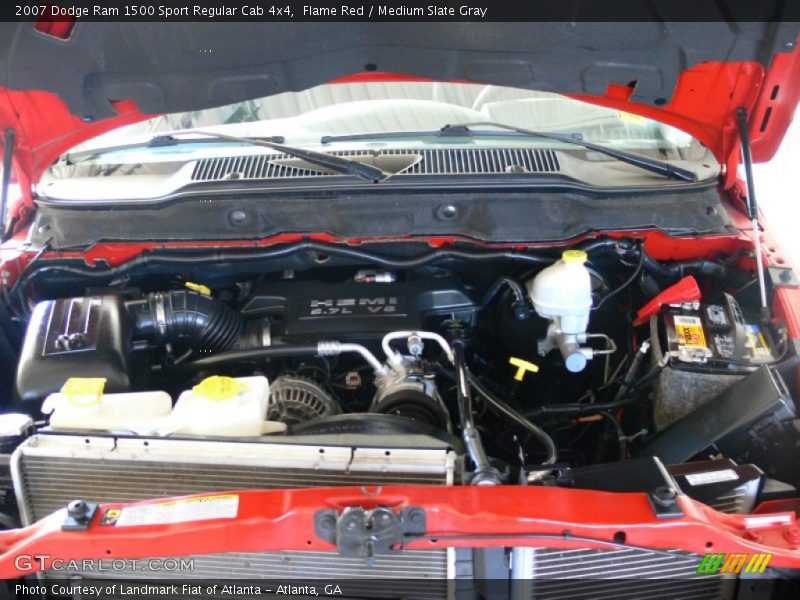 Flame Red / Medium Slate Gray 2007 Dodge Ram 1500 Sport Regular Cab 4x4
