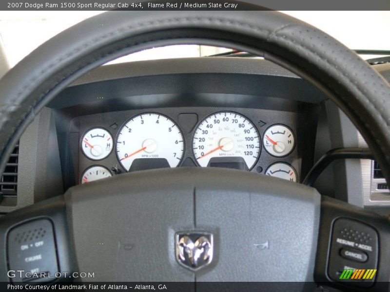 Flame Red / Medium Slate Gray 2007 Dodge Ram 1500 Sport Regular Cab 4x4