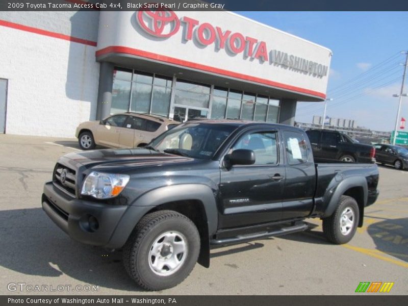 Black Sand Pearl / Graphite Gray 2009 Toyota Tacoma Access Cab 4x4