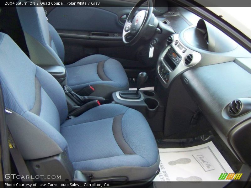 Polar White / Grey 2004 Saturn ION 2 Quad Coupe