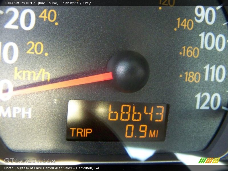 Polar White / Grey 2004 Saturn ION 2 Quad Coupe
