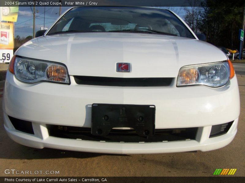 Polar White / Grey 2004 Saturn ION 2 Quad Coupe