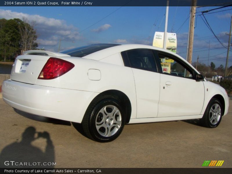 Polar White / Grey 2004 Saturn ION 2 Quad Coupe