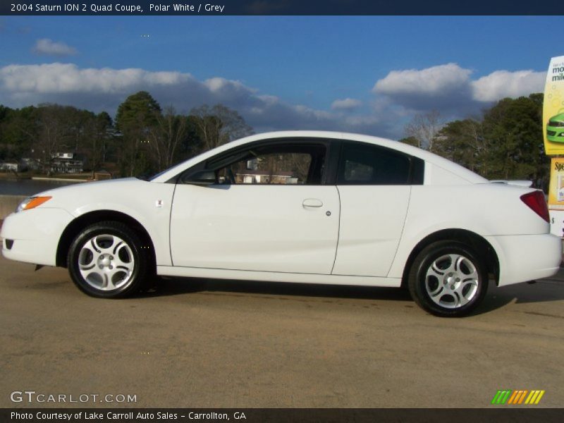 Polar White / Grey 2004 Saturn ION 2 Quad Coupe