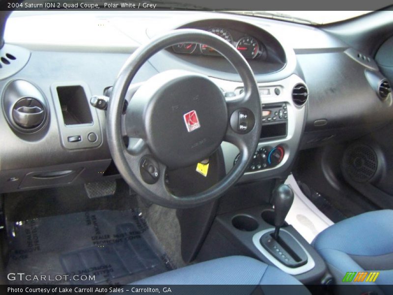 Polar White / Grey 2004 Saturn ION 2 Quad Coupe