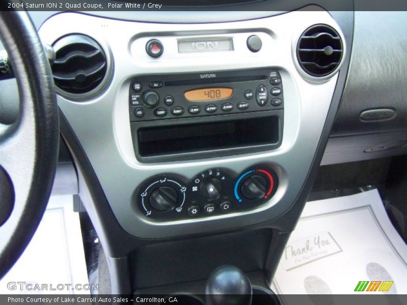 Polar White / Grey 2004 Saturn ION 2 Quad Coupe