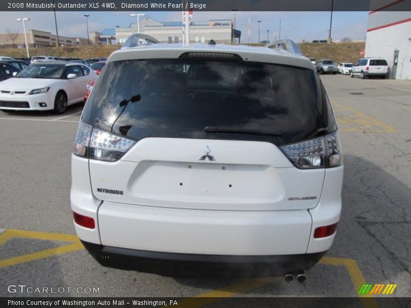 Diamond White Pearl / Beige 2008 Mitsubishi Outlander XLS 4WD