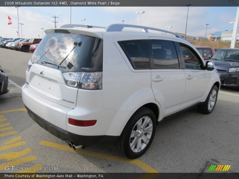 Diamond White Pearl / Beige 2008 Mitsubishi Outlander XLS 4WD