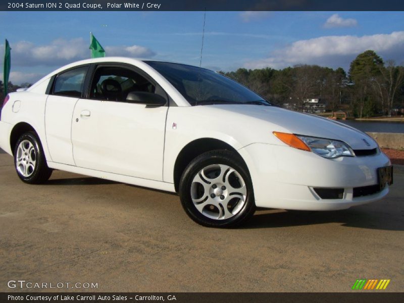 Polar White / Grey 2004 Saturn ION 2 Quad Coupe