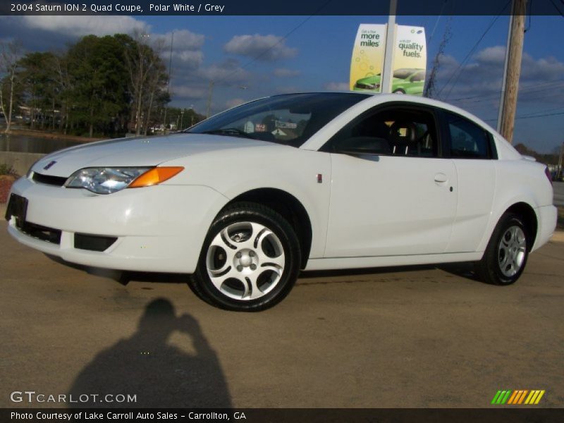 Polar White / Grey 2004 Saturn ION 2 Quad Coupe